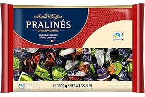 Maître Truffout Pralinen 1 kg – Zartschmelzende Vollmilchschokolade in Großpackung – Perfekter Schoko‑Vorrat zum Teilen, für Büro, Gäste & Naschmomente