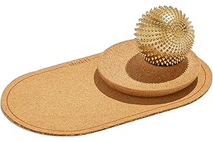 ‎SHAKTIMAT ShaktiMat Spiky Ball - Hedgehog Ball for Intensive Acupressure and Massage - Rolling Mat and Stand Made of Natural Cork - Rain Blood Circulation and Relieves Tension