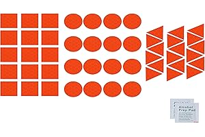 INDIAN STORE 24 3M Diamond Grade 4084 Autocollants réfléchissants d'avertissement Film réfléchissant Avertissement de sécurité Étanche Voitures Motos Casque Vélo Véhicules (Orange 49 Pieces)