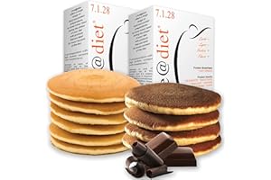 PANCAKE PROTEICI Line@diet | 7 CIOCCOLATO + 7 NATURE | comode monoporzioni | OLTRE il 60% di PROTEINE | preparato proteico per pancake e crêpes (Cioccolato + Nature, 7 + 7 Pancake)