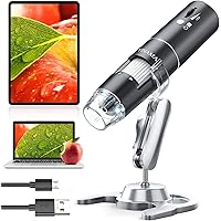 YINAMA WiFi Mikroskop, 50x-1000x Vergrößerung Mikroskop Kamera, 8 LED-Leuchte Mini-Handmikroskop, 1080P 2MP, kompatibel…