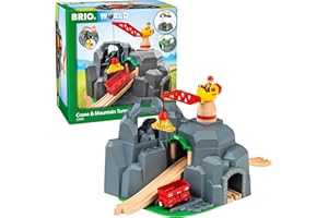 BRIO World 33889 Große Goldmine mit Sound-Tunnel - Zubehör Holzeisenbahn - Kleinkinderspielzeug empfohlen für Kinder ab 3 Jahren