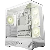 MSI MAG BOARD 130R PZ White - علبة كمبيوتر للألعاب متوسطة البرج - تدعم وحدات معالجة الرسومات التي يصل طولها إلى 400 مم، ومسحوق قابل للإزالة