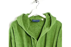 Caleffi - Accappatoio MINORCA per adulti, Donna/Uomo/Unisex con Cappuccio, in Spugna 100% morbido Cotone idrofilo 400gsm, Lavabile in Lavatrice 40° + Asciugatrice, Taglia 3XL Colore ANTRACITE
