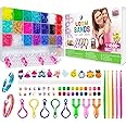 FBAPL™ Loom Bands Starter Kit Loom Bands Board, Friendship Bracelet Kit for Girls and Boys. Includes Charm Beads Refill Loom Band Set S Clips for Loom Band Pendants with Storage Box (4500+)