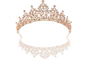 SNOWTAIN Schneespitze Krone Stirnband Hochzeit Diadem Kristalle Prinzessin Krone, Hochzeit Reifen Diadem für Hochzeit Festzüge für Hochzeitsfeier Bühnenauftritte