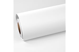 ReWallpaper Papel Pintado Pared Blanco Liso Papel Vinilo Adhesivo Muebles Blanco Mate Papel Adhesivo para Muebles Mesa Papel Tapiz Autoadhesivo Moderno Decorativo para Salon Habitación 40cm×3m