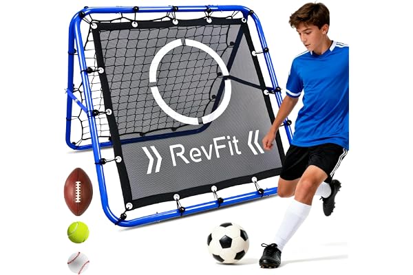 Filet de rebond pour football - Filet de rebond réglable double face avec cible pour football, baseball, tennis, rugby - Filet d'entraînement avec cadre en acier robuste - 80/100/120 cm