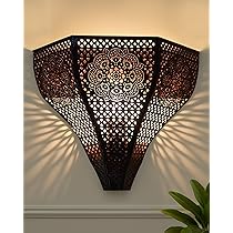 工芸品 Moroocan Wall Lump Homesake 40 watts Vintage Moroccan Wall Lamp, (Antique