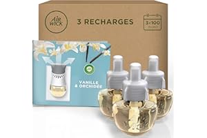Air Wick Ambientador Eléctrico casa con Aroma a Vainilla y Orquídea, 3 recambios