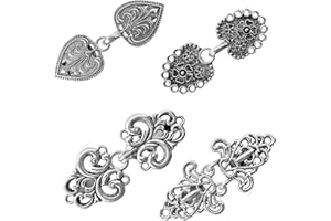 TXSN 4 Pieces Vintage Sweater Swirl Clip Cape Cloak Clips Retro Cardigan Clip Shawl Collar Clasp Dress Shirt Brooch Clip for Girl Women