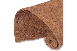 MIOHNAN Natural Coco Coir Fiber Liner Roll Sheet, Coconut Fiber Pad, Coconut Husk Liners Mat for Planters Baskets, DIY Moss Pole (16x48 inch)
