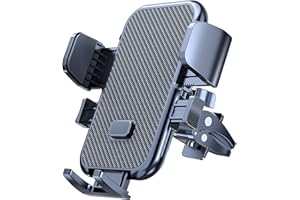 Giftorld Uchwyt na telefon do wentylacji samochodowej, obrót o 360°, solidny i stabilny, automatyczne zaciskanie, łatwa instalacja, samochodowy uchwyt na telefon, kompatybilny ze wszystkimi seriami