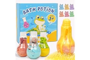 HUADUOO Kids Bath Bombs Potion Bath Toy, 6 pcs Organic & Natural Ingredients Bubble Fun Science Toddler Bath Toys