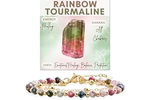 Farfume Bracciale Pietre Naturali per Donna Perle in Pietra Naturale da 4mm Gemme Lavorate a Mano Gioielli Ideale Regalo