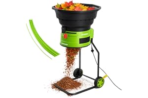 GreenSweep XL Bladeless Leaf Shredder & Mulcher | Powerful 15 Amp, 9,000RPM Motor for 18:1 Reduction Ratio