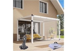WZYJLyds Outdoor Clear Tarpaulin Curtain PE Waterproof Side Panels Transparent Tarpaulin with Grommets, for Pergola, Porch, Gazebo, Cabana