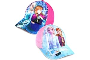 RTLIICM 2Pcs Girls Baseball Cap,Froze Baseball Cap,Adjustable Breathable Summer Hat for Childrens,Pre Curved Hat for Outdoor Sports Summer