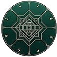 SLOWPLAY Nash 120cm Round Poker Mat for Texas Holdem | Portable Poker Table Top with Art Deco Layout Print, Hemmed Edges, Smooth Surface, and Premium Carrying Bag for Games Everywhere