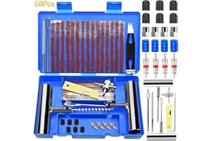 ZLPBAO 58-częściowy zestaw do naprawy opon, zestaw do naprawy opon samochodowych, 58 przenośny zestaw do naprawy opon samochodowych Zestaw