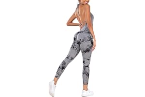 STARBILD Mono Anticelulítico para Mujer, Jumpsuits Deportivo Sexy Push Up, Traje de Yoga para Gimnasio