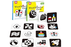 Coogam High Contrast Flashcards dla dziecka, 50 szt. Czarno-białe karty do stymulacji wizualnej 0-6 miesięcy Karta zajęć edukacyjnych dla noworodka Rozwój mózgu Niemowlęta Małe dzieci Zabawki Prezent