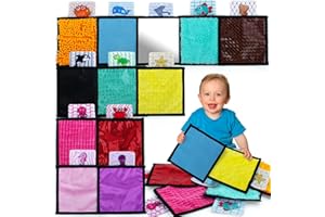 Inbeby 12 Set Sensory Mini Mats-Sensory Tiles Autism Sensory Products Preschool Classroom Must Haves Calm and Relieve Anxiety Sensory Mats Sensory Toys for Children Kids