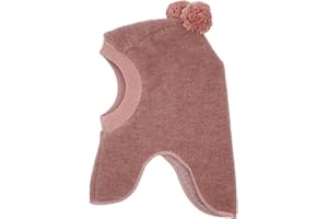 maximo GOTS MINI-Schlupfmütze Wollfleece, Pompons, Jerseyfutter Made in Germany Wollfleece