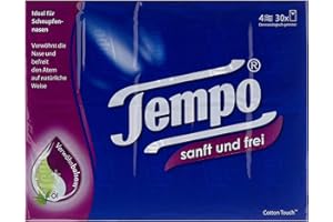 ‎TEMPO Tempo Taschentücher "sanft und frei", 30 Päckchen
