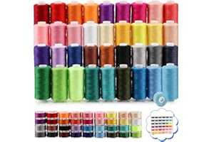 Kasanni Fil à Coudre 400 Yards De 36 Couleurs Pour Machine à Coudre - Diverses Couleurs Populaires et Standards Pour L'Usage Quotidien