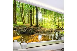 Trayosin Kit per pittura con diamanti fai da te per adulti, grandi boschi verdi, paesaggio 5D, con diamond painting, accessori per regali, decorazione della parete (120 x 50 cm)