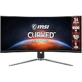 MSI MPG ARTYMIS 343CQR - Monitor Gaming Curvo UWQHD 34 Pulgadas (1000R, Panel VA 3440 x 1440, 165 Hz/1ms, FreeSync Premium, H