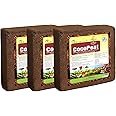 SJ Organics - Cocopeat Block 15 Kg | Natural Coconut Coir Fibres | Organic Fertilizer for Home Gardening and Potted Plants (Pack of 3, 15 kg)
