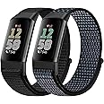 Runostrich Sport Loop Nylon Watch Straps Compatible with Fitbit Charge 6/Charge 5 for Women Men, Adjustable Breathable Replacement Soft Nylon Loop Wristband for Fitbit Charge 6/Fitbit Charge 5