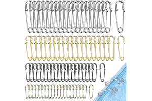 YOUNGSAY 80 spille da balia grandi, grandi spille da balia, in metallo, addensano grandi spille da sicurezza, per maglieria e artigianato (4 misure, 4 colori)