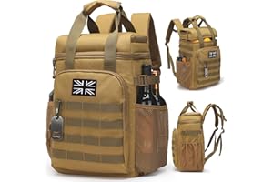 Bunnychic Tactical Backpack Cooler,Lunch Backpack for Men Adults Work with Handle，Soft Cooler Backpack Insulated Waterproof Leak Proof