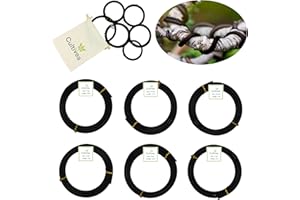 CULTIVEA® Bonsai-Draht, 6 Rollen aus Aluminium – 1,0 mm/1,5 mm/2,0 mm/2,5 mm/3,0 mm/4,0 mm – Bonsai-Ligatur, korrosionsbeständig, Gartenwerkzeuge für den Innenbereich – Bonsai, Pflanze, Baum