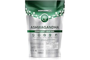 BIOPHARM-X Ashwagandha 600MG (100 Capsules) Maximum Strength & 100% Pure Certified Withania Somnifera - Manufactured in The UK by BioPharmX