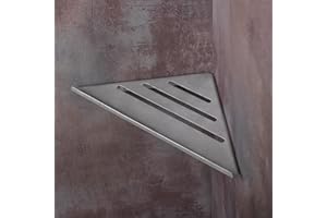 Womamny Eckregal, Duschablage Ecke, 30 X 19.5 cm Badezimmer Regal, Verdickter Duschregal Ecke aus GebüRsteter Edelstahl, Wandregal Aufbewahrung Badezimmer Eckablage für Bad KüChe
