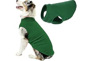 Gooby Dog Jumper Stretch Fleece Forest Green Size 4XL Warm Fleece Dog Coat Winter Clothes for Small Dogs and Boys Dog Sweater for Small Dogs to Large Dogs