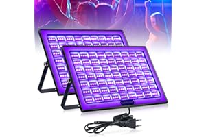 BOWEICORE Luz Negra LED 2 Piezas, 150W Luz uv Impermeables IP66, para Disco DJ, Iluminación de Escenario, Fiesta Glow, Decoración De Halloween, Fiesta Fluorescente