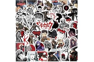 Yangsiw Berserk,Calcomanías para laptop, coches, teléfono, botella de agua, monopatín, maleta, guitarra, almohadilla, calcomanías de álbumes de recortes, 50 unidades