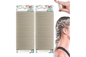 Soul Projekt élastiques à cheveux, Blond, 100 Pièces 4 mm, Attaches multiusages, Sans métal liens de cheveux, Pour des coiffures de type tresses, queues de cheval, couettes, chignons, Travail, Sport