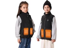 ACCNUO Gilet chauffant Enfant avec batterie incluse Veste Chauffante Enfant Gilet chauffant pour garçon et fille Batterie de 7.4V 10000mAh