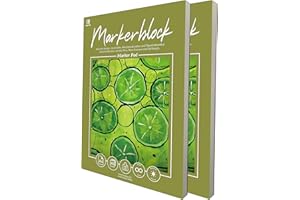 ESENG® Markerblock A4, pro Block 40 Blätter / 80 Seiten - 160g/m² - weiß, Marker Pad (Set aus 2 Blöcken)