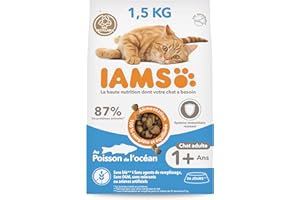 IAMS Croquettes Poissons de l'Océan pour Chat Adulte 1.5 kg