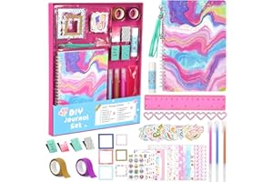 GROFIS DIY Journal Kit pour Filles, Kit Scrapbooking et Ensemble de Papeterie, Arts et Artisanat pour les Adolescente, Idées Anniversaire Cadeaux pour Enfants 8 à 14 Ans