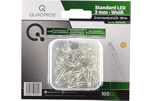 Quadrios GmbH Standard-LED-Set Warm-Weiß 3 mm Leuchtdioden und Dokumentation (100 Stück)