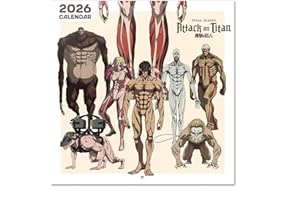 Grupo Erik: Calendario 2026 da Muro Attack on Titan Manga | Calendario geniale 2026-30x30cm, Planner 2026 - Mensile da Parete Accessori Anime