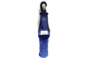 Dogs and More - Bringsel mit leichtem Wirbelkarabiner in Blau (Verweiser-Dummy)